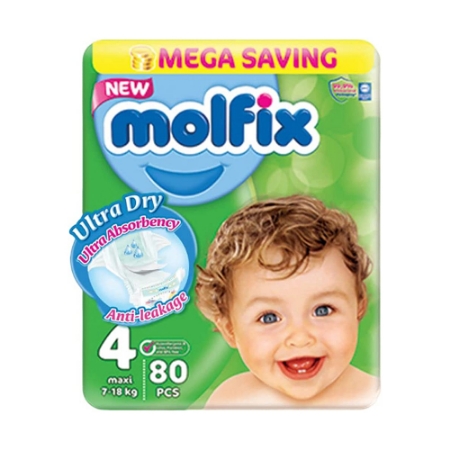 صورة  مولفيكس - مقاس 4 ماكسي - 80 حفاضة