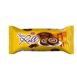 صورة جوردينا سويس رول كيك الكاكاو الاسفنجي محشو بمربي الفراولة وكريمة الفانيليا  - حجم عائلي