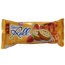 صورة جوردينا سويس رول كيك الفانيلا الاسفنجي محشو بمربي الفراولة - حجم عائلي