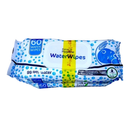 صورة اكسترا هايجين مناديل مبلله للاطفال  99.9% ماء - عرض عبوتين 120 منديل