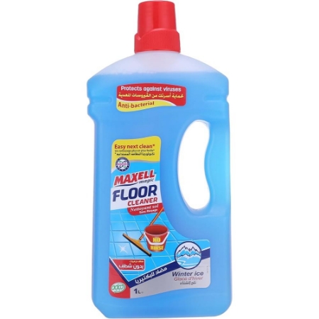 صورة ماكسيل فلور منظف ارضيات مضاد للبكتيريا بدون شطف ثلج الشتاء -1.8 بتر