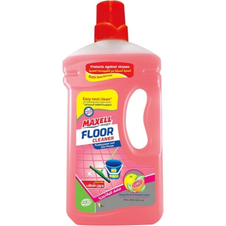 صورة ماكسيل فلور منظف ارضيات مضاد للبكتيريا بدون شطف جريب فروت واعشاب منعشة -1.8 بتر
