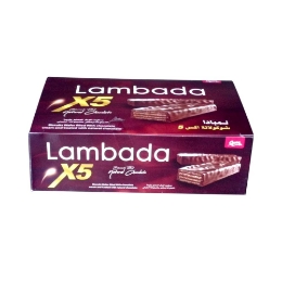 صورة بسكويت لمبادا  5 اكس  محشو ومغطى بكريمة الشوكولاتة الطبيعية - 12قطعه