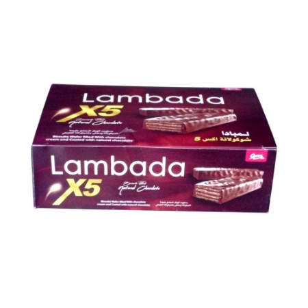 صورة بسكويت لمبادا  5 اكس  محشو ومغطى بكريمة الشوكولاتة الطبيعية - 12قطعه