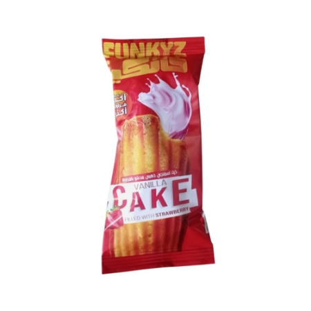 صورة فانكيز كيك اسفنجي ذهبي محشو بالفراوله - 10 جنيه