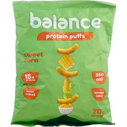 صورة بالانس مقرمشات بروتين صحية بافس بطعم الذرة الحلوة