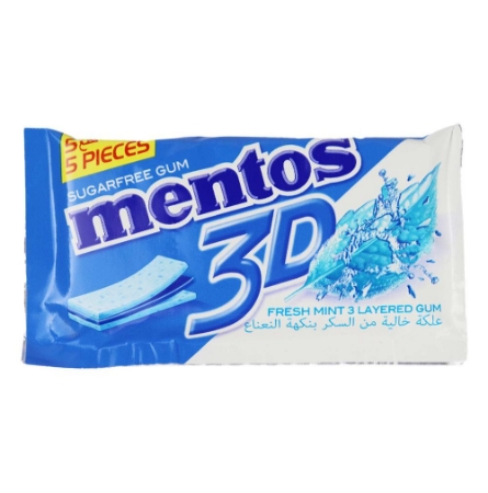 صورة مينتوس علكة خالية من السكر بنكهة النعناع - 5 قطع