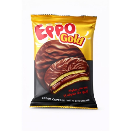 صورة ايبو بسكويت محشو كريمة شوكولاتة مغطي بالشوكولاتة