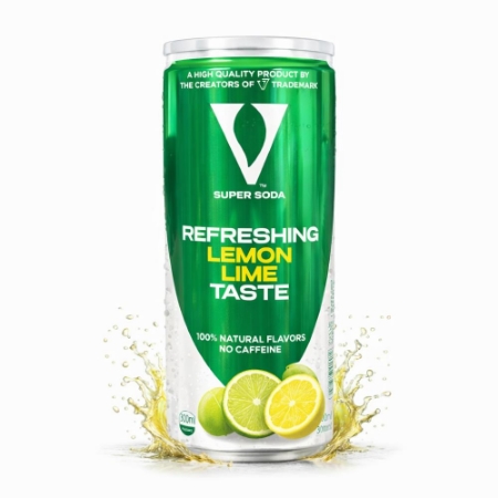 صورة  مشروب غازي بنكهة الليمون V7 