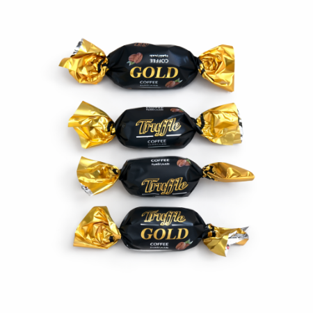 صورة شوكولاته ترافل جولد كاكاو بالحليب محشو كريمه بالقهوه -100 جرام 10 قطع تقريبا