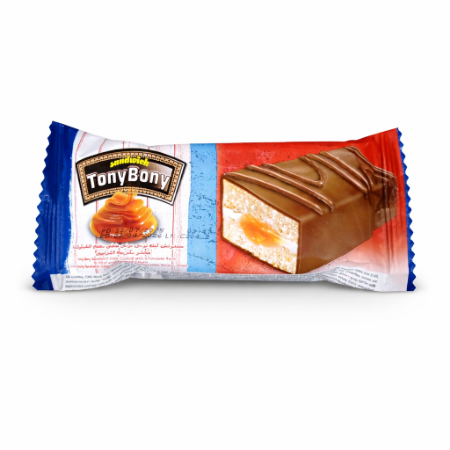 صورة توني بوني ساندوتش كيك مغطي بالشوكولاتة ومحشو بكريمة الكراميل