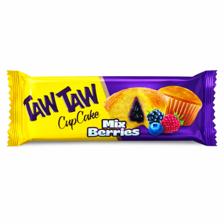 صورة تاو تاو كب كيك محشو مربي بطعم التوت