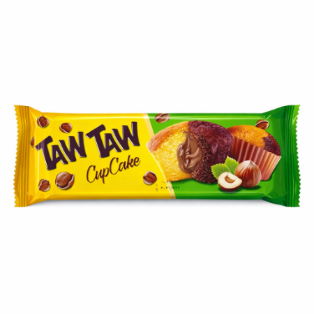 صورة تاو تاو كب كيك بطعم الفانيليا والكاكاو محشو كريمه بطعم البندق