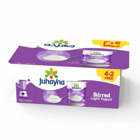 صورة جهينة زبادي طبيعي ستريد لايت كريمي ، 105 جم - 6 وحدات