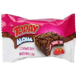 صورة توداي كيك محشو بالمارشميلو وصوص الفراوله ومغطي بالشوكولاتة 