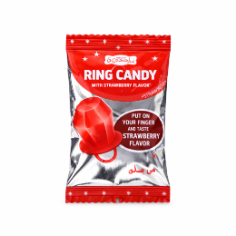 صورة مصاصة علي شكل خاتم بالفراوله 