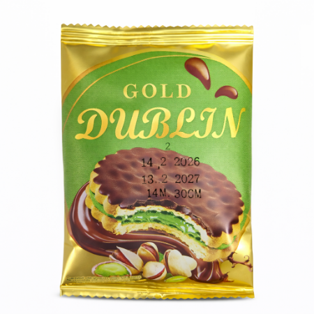 صورة Gold Dublin بسكويت محشو بكريمة الفستق ومغطي بالشوكولاتة