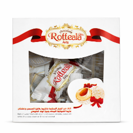 صورة روتيلا ويفر محشو بكريمه اللوز المحمص ومغطي بكريمه الشيكولاته البيضاء وجوز الهند الطبيعي