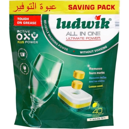 صورة لودفيك اقراص غساله اطباق نعناع - ٤٠ قرص  