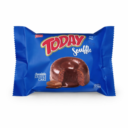 صورة توداي سوفليه كيك الكاكاو مع صوص الشيكولاته مغطي بالشيكولاته - 15ج