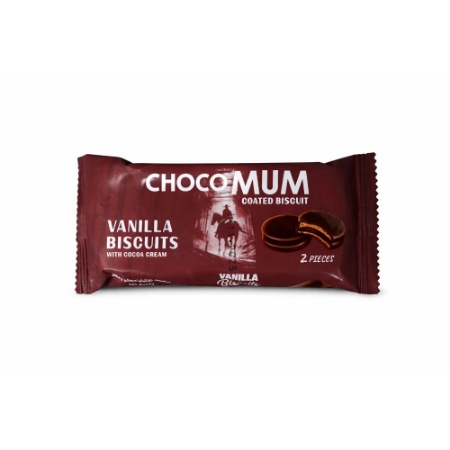 صورة شوكو مم بسكويت الفانيليا محشو ومغطي بالشوكولاتة