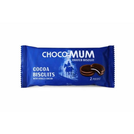 صورة شوكو مم بسكويت الشوكولاتة محشو ومغطي بالشوكولاتة