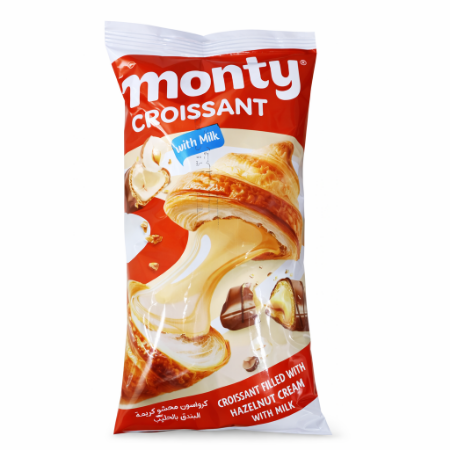 صورة دومتي كرواسون محشو بكريمة البندق بالحليب