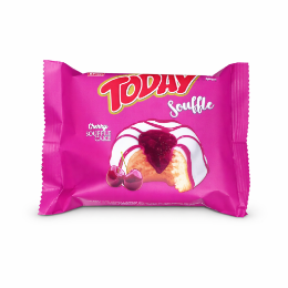 صورة توداي سوفليه كيك مع صوص الكرز مغطي بالشيكولاته البيضاء - 15ج