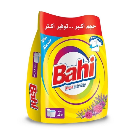 صورة باهي مسحوق غسيل للغسالات العادية والفوق اتوماتيك بالنانو تكنولوجي برائحه نسيم الزهور - 1.5 كيلو 