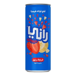 صورة راني مشروب الفراوله والموز مع قطع الفواكه الطبيعيه- 230 مل